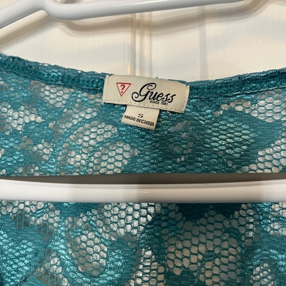 Teal lace top - Picture 2 of 2